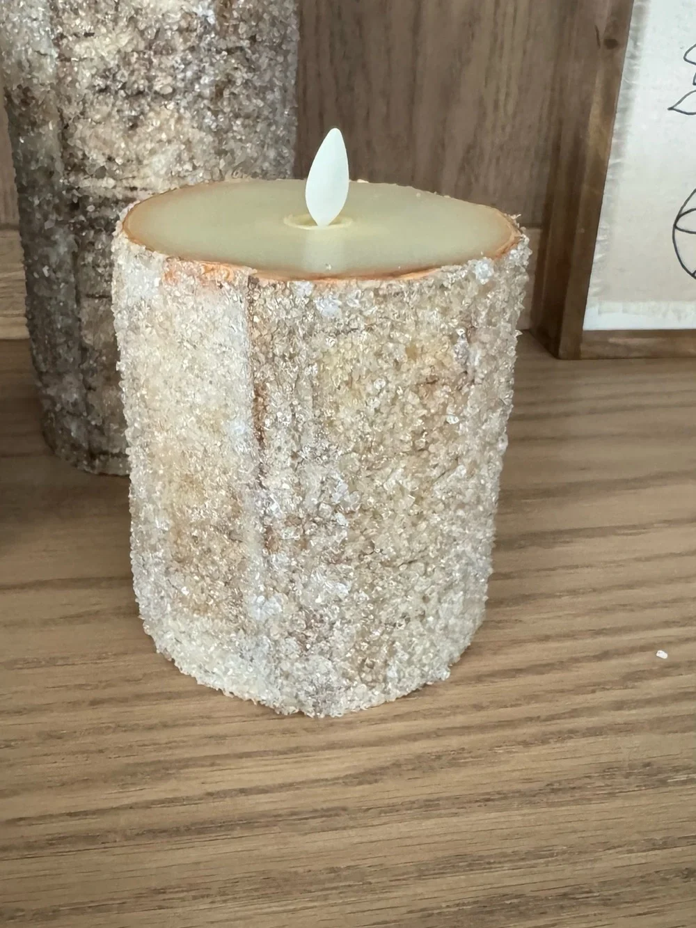 Pottery Barn Luminara Sugared Birch Flameless Candles NEW!